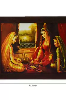 Women Playing Game Satin Matt Texture UV Art Painting