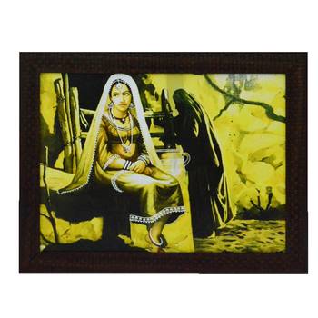 Village Women Design Satin Matt Texture UV Art Painting 1