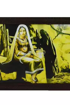 Village Women Design Satin Matt Texture UV Art Painting