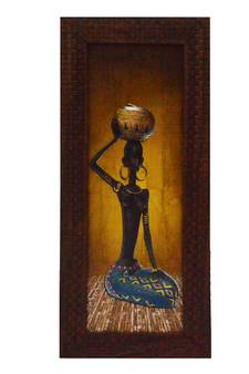 Tribal Lady Design Satin Matt Texture UV Art Painting