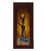 Tribal Lady Design Satin Matt Texture UV Art Painting