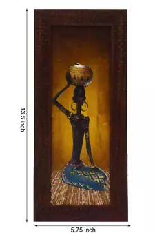 Tribal Lady Design Satin Matt Texture UV Art Painting