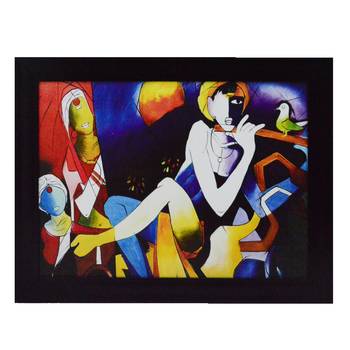 Abstract Figures Satin Matt Texture UV Art Painting 1