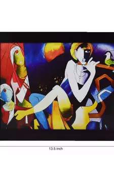 Abstract Figures Satin Matt Texture UV Art Painting