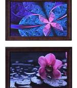 Set of 2 Floral Satin Matt Texture UV Art Painting