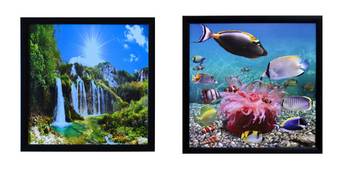 Set of Natural Scenary and Sea View Satin Matt Texture UV Art Painting 1