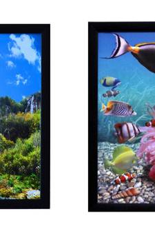 Set of Natural Scenary and Sea View Satin Matt Texture UV Art Painting