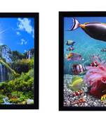 Set of Natural Scenary and Sea View Satin Matt Texture UV Art Painting