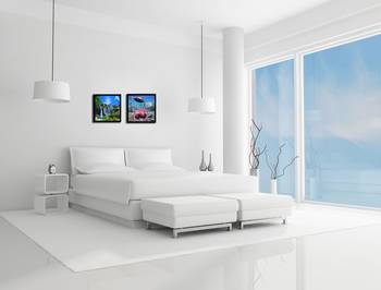 Set of Natural Scenary and Sea View Satin Matt Texture UV Art Painting 2