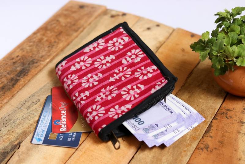 Cotton Batik Pocket Wallet