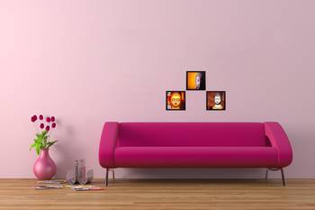 Set Of 3 Lord Buddha Satin Matt Texture UV Art Painting 2