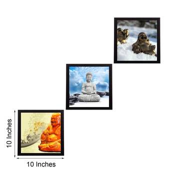 Set Of 3 Lord Buddha Satin Matt Texture UV Art Painting 4