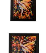 Set of 2 Satin Matt Texture UV Art Painting