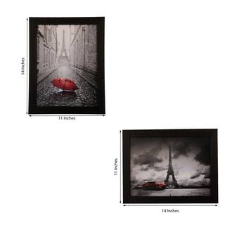 Set of 2 Beauty under Rain Satin Matt Texture UV Art Painting 2