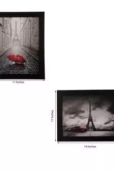Set of 2 Beauty under Rain Satin Matt Texture UV Art Painting
