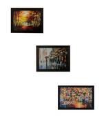 Set of 3 Nature's beauty scenary Satin Matt Texture UV Art Painting