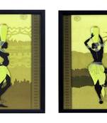 Set of 2 Tribal Women Satin Matt Texture UV Art Painting