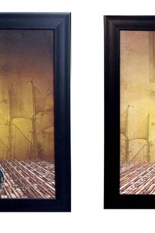 Set of 2 Tribal Women Satin Matt Texture UV Art Painting