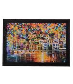 Colorful City View Satin Matt Texture UV Art Painting