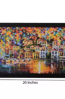 Colorful City View Satin Matt Texture UV Art Painting