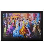 Group Dandia Scene Satin Matt Texture UV Art Painting