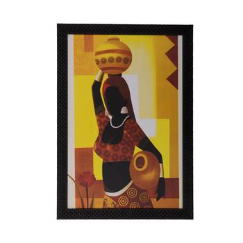 Village Lady Satin Matt Texture UV Art Painting 1