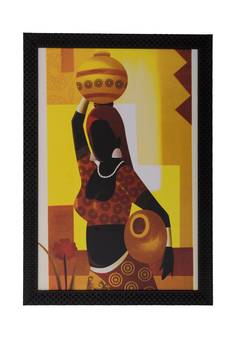 Village Lady Satin Matt Texture UV Art Painting