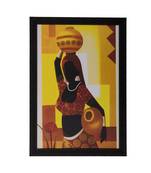 Village Lady Satin Matt Texture UV Art Painting