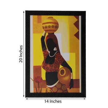 Village Lady Satin Matt Texture UV Art Painting 2