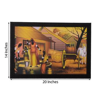 Village Scene Satin Matt Texture UV Art Painting 2