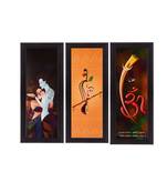 Set of 3 Satin Matt Textured Art Painting