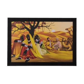 Village Scene Satin Matt Texture UV Art Painting 1
