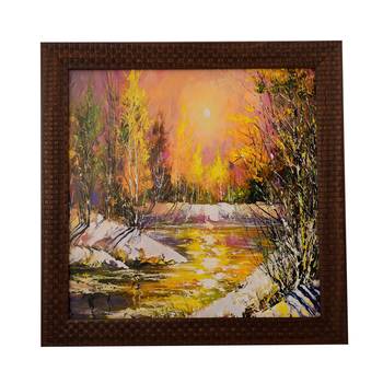 Fall Season Scenary View Satin Matt Texture UV Art Painting 1