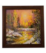 Fall Season Scenary View Satin Matt Texture UV Art Painting