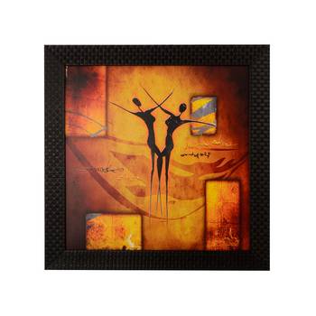 Abstract Dance Scene Satin Matt Texture UV Art Painting 1