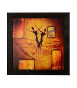 Abstract Dance Scene Satin Matt Texture UV Art Painting