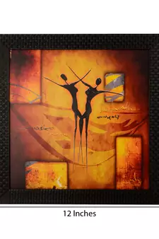 Abstract Dance Scene Satin Matt Texture UV Art Painting