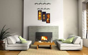 Set Of 3 Lord Buddha Satin Matt Texture UV Art Painting 2