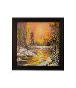 Fall Season Scenary Satin Matt Texture UV Art Painting