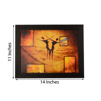 Abstract Dance Scene Satin Matt Texture UV Art Painting 2