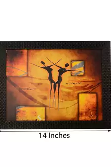 Abstract Dance Scene Satin Matt Texture UV Art Painting