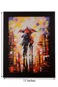 Rain Scene Satin Matt Texture UV Art Painting