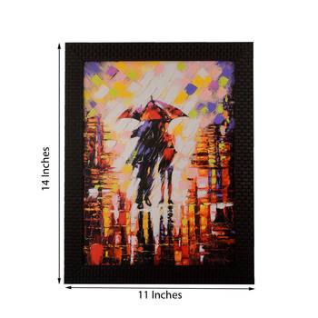 Rain Scene Satin Matt Texture UV Art Painting 2