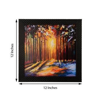 Coloful Leaf view in Sunlight Satin Matt Texture UV Art Painting 2