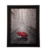 Eiffel Tower view under Rain Satin Matt Texture UV Art Painting