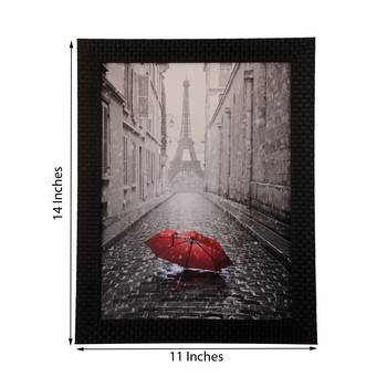 Eiffel Tower view under Rain Satin Matt Texture UV Art Painting 2
