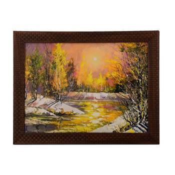 Fall Season Scenary View Satin Matt Texture UV Art Painting 1