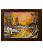 Fall Season Scenary View Satin Matt Texture UV Art Painting