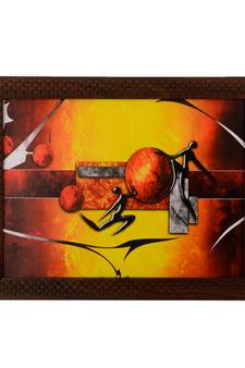 Abstract Men Satin Matt Texture UV Art Painting