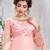 Baby-pink embroidered net salwar